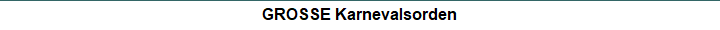 GROSSE Karnevalsorden